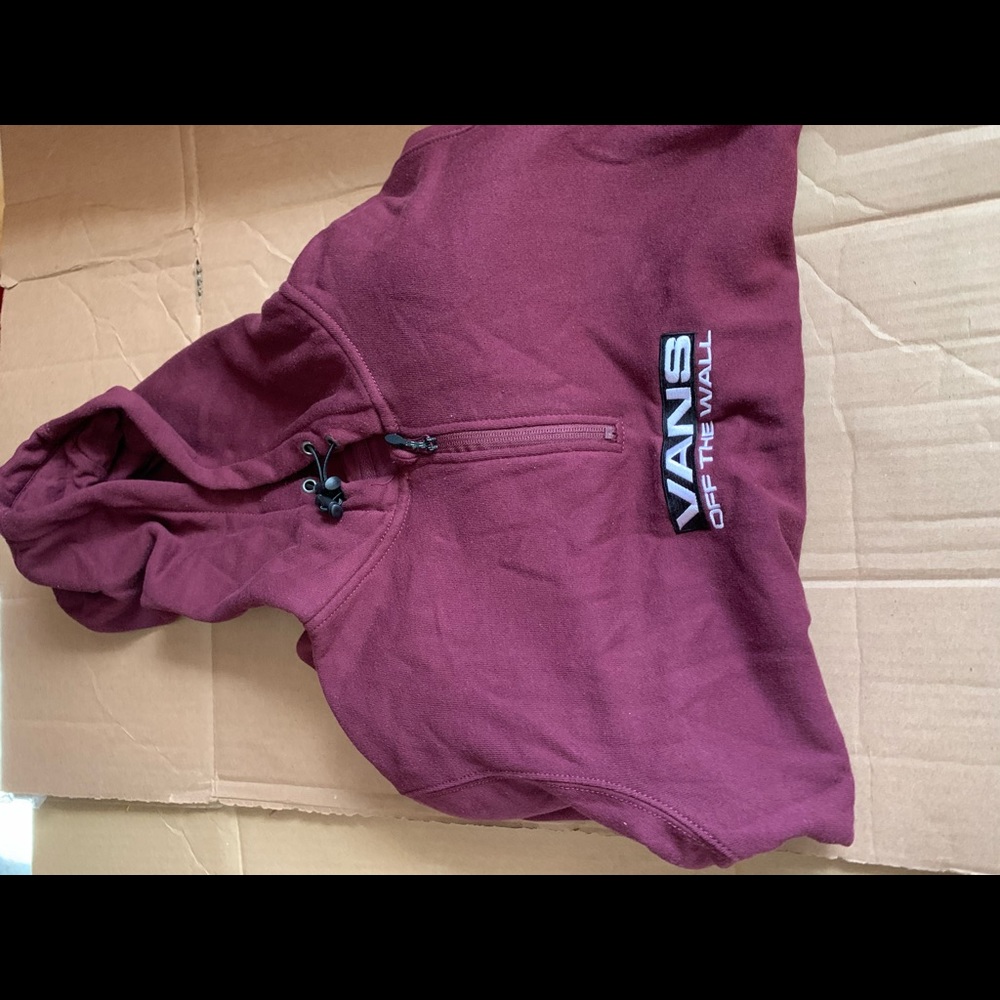 Like New Vans Maroon quarter-zip hoodie
